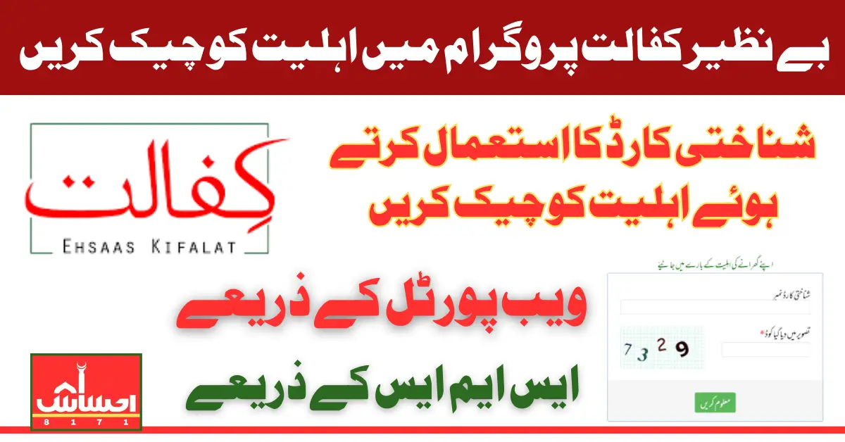 Latest Method To Check Eligibility For Benazir Kafalat By CNIC 2025