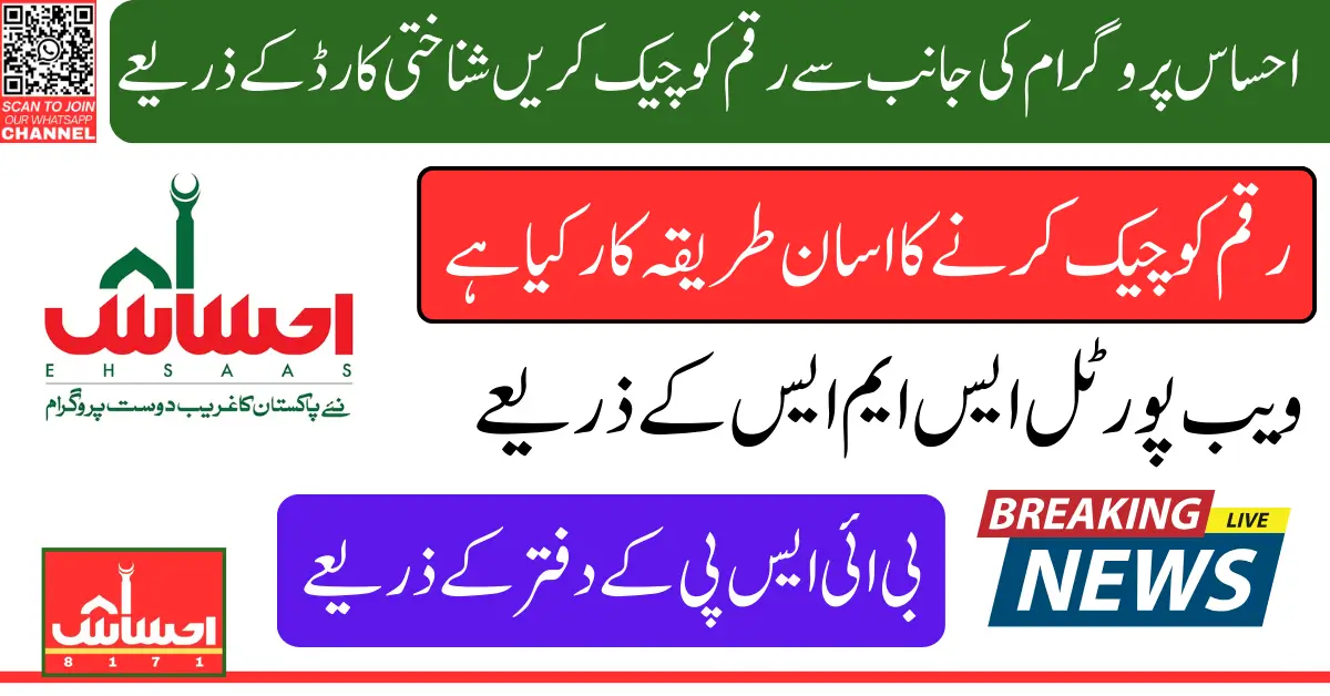 Ehsaas Tracking For 8171 Ehsaas Program Registration 2025