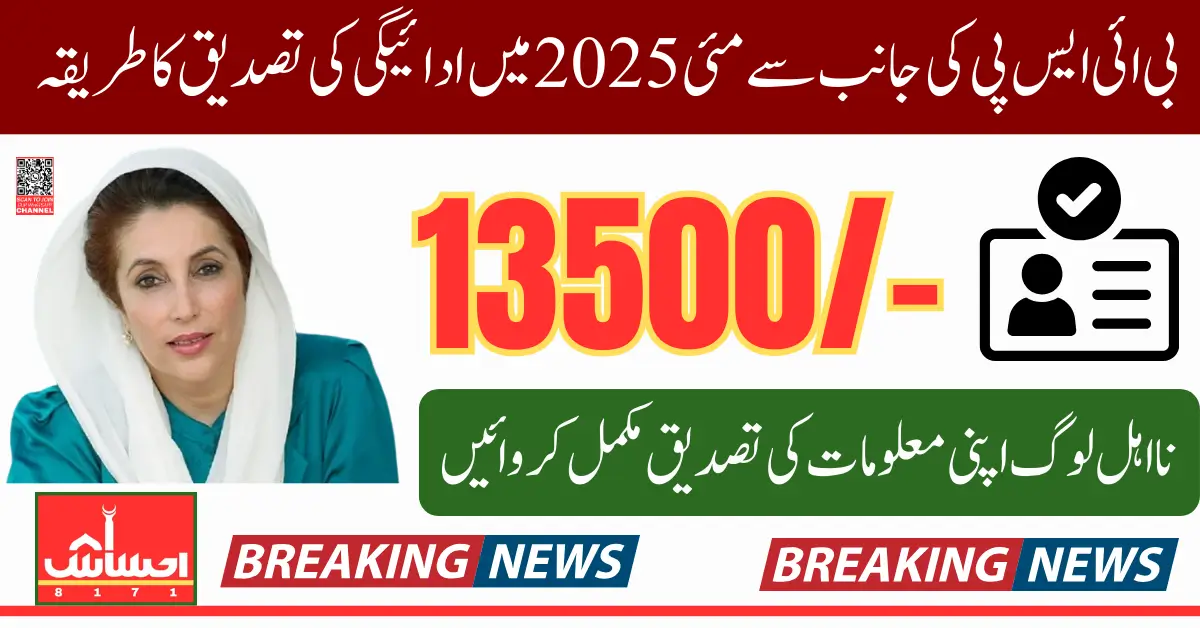 BISP 8171 May 2025 Payment Reverification Start Through Tehsil Office Know Full Details
