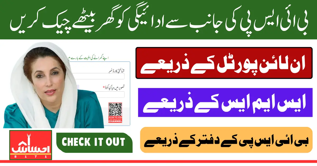BISP 8171 Result Check By CNIC And Know Details Of 13500 May Payment Easily