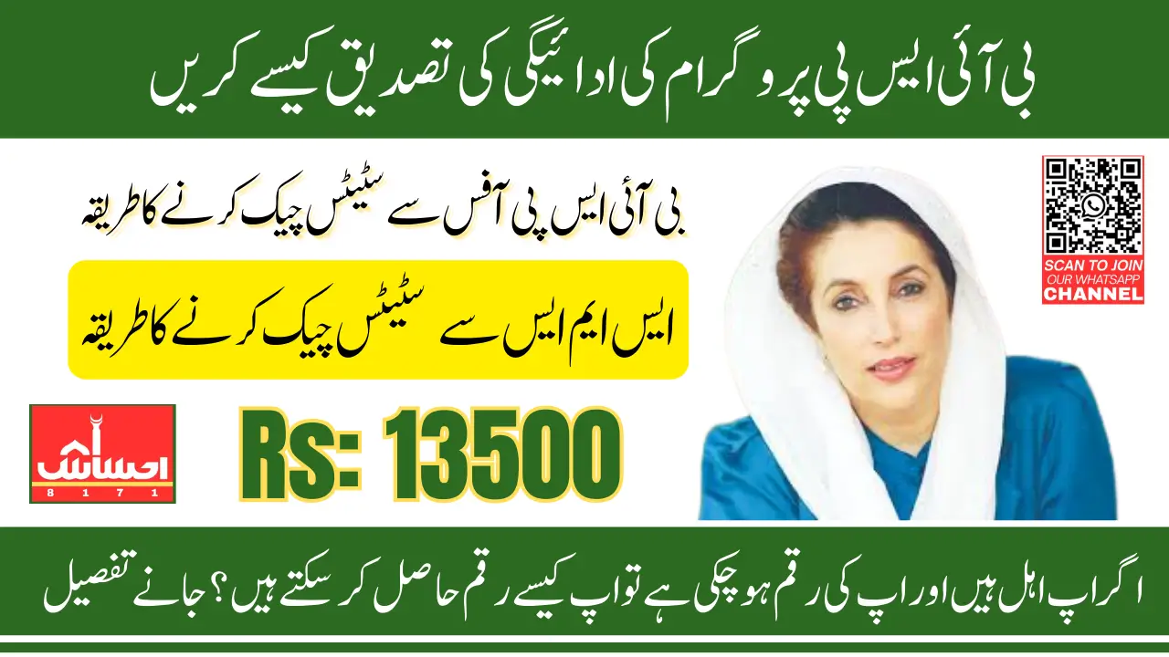 BISP 8171 Payment Verification May 2025 Via CNIC Through Tehsil Office